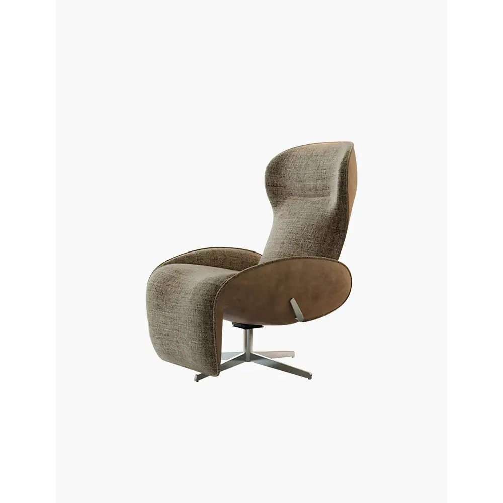 Abt Swivel Lounge Chair With Recliner, Linen view 1