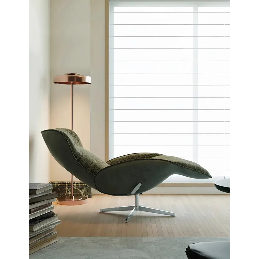 Abt Swivel Lounge Chair With Recliner, Linen